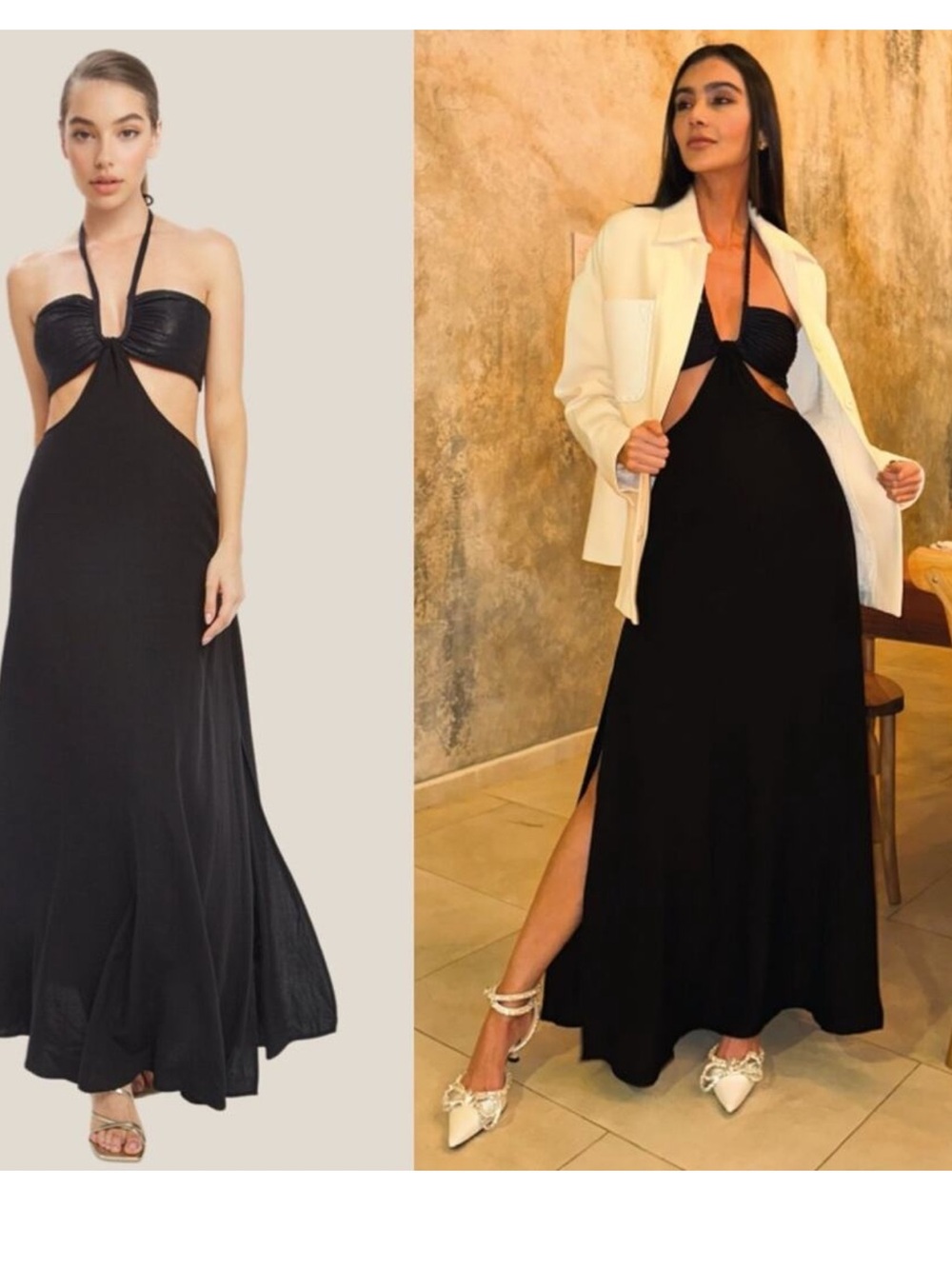 Revolve Boamar Lazuli Maxi Dress in black  Swim Coverup xs